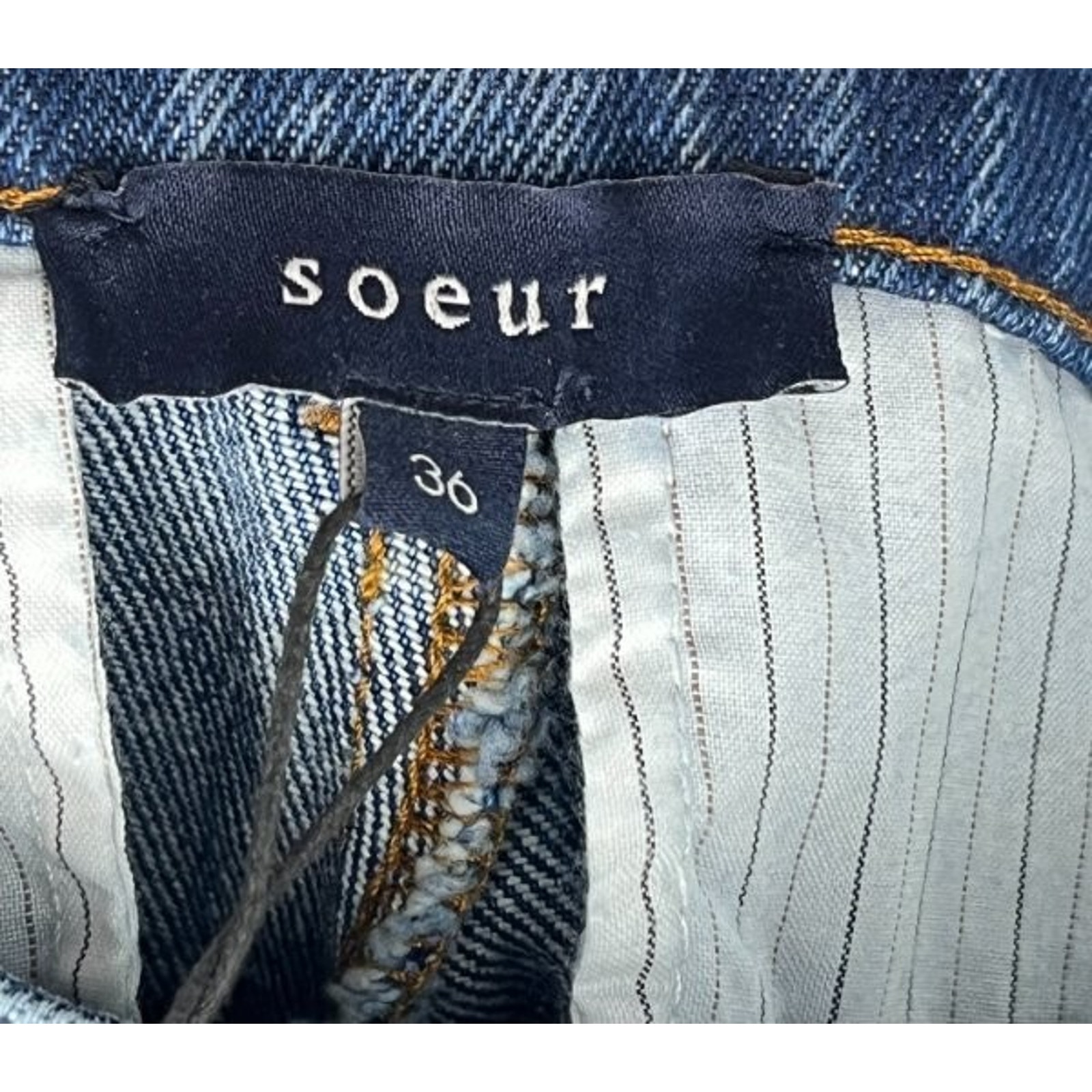 Soeur Sz 36 4/6 California Jeans High Waist Wide Leg Blue Denim Nwt — image 5 of 8
